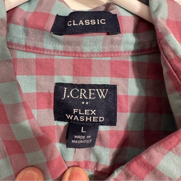 NEW J. Crew Flex Washed Classic Fit shirt, sz. Lg., check pattern, casual - Picture 7 of 12